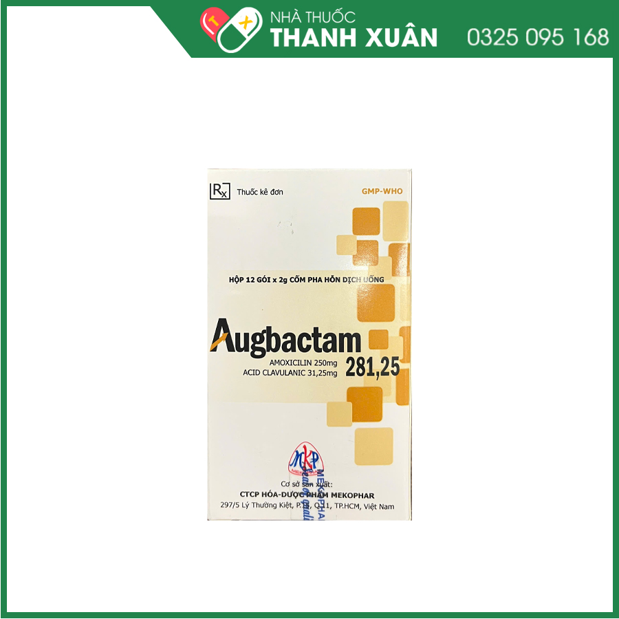 Augbactam 281,25 thuốc kháng sinh điều trị nhiễm khuẩn hô hấp, tiết niệu, da và mô mềm